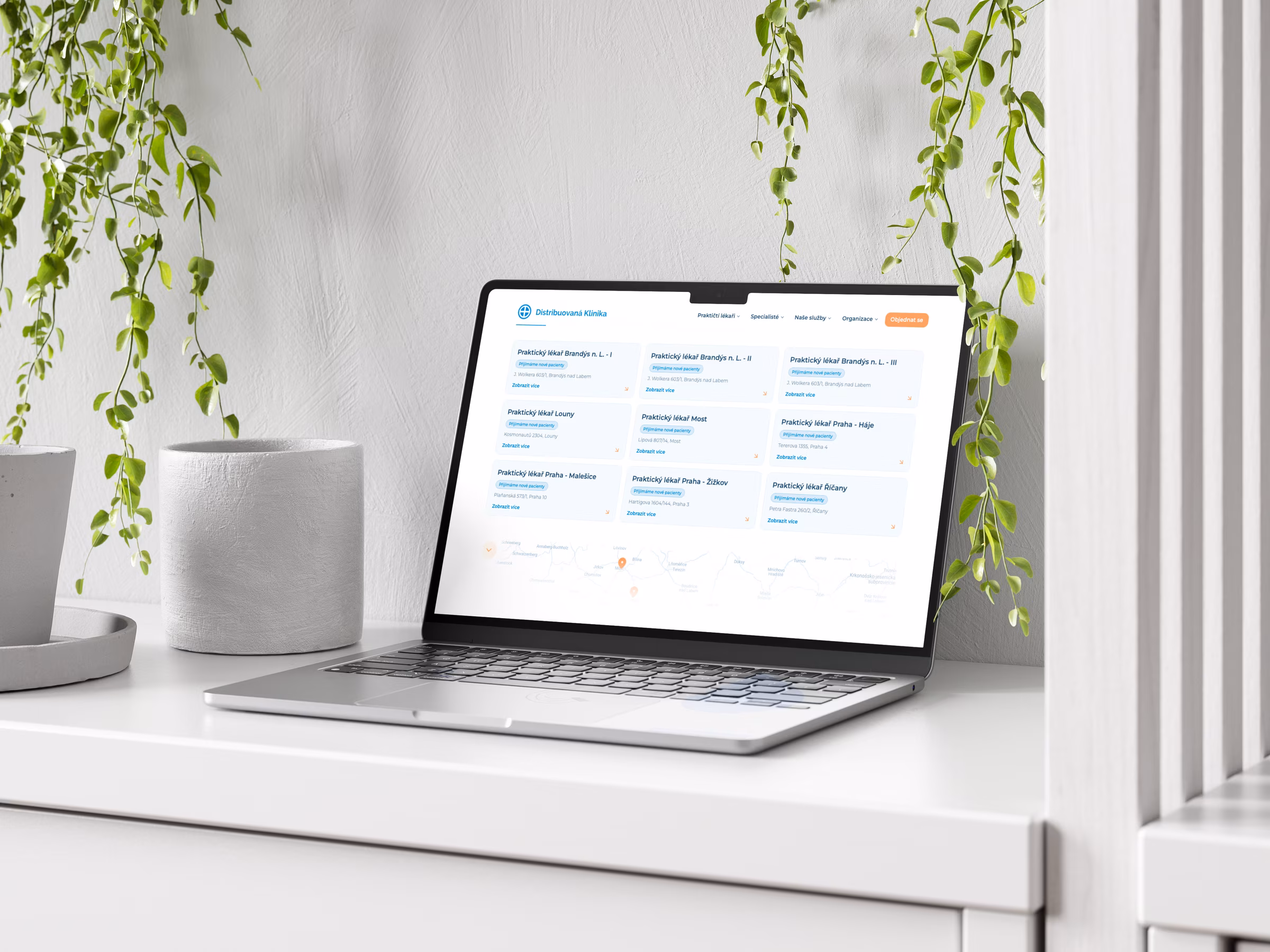 Distribuovaná klinika — mockup 2