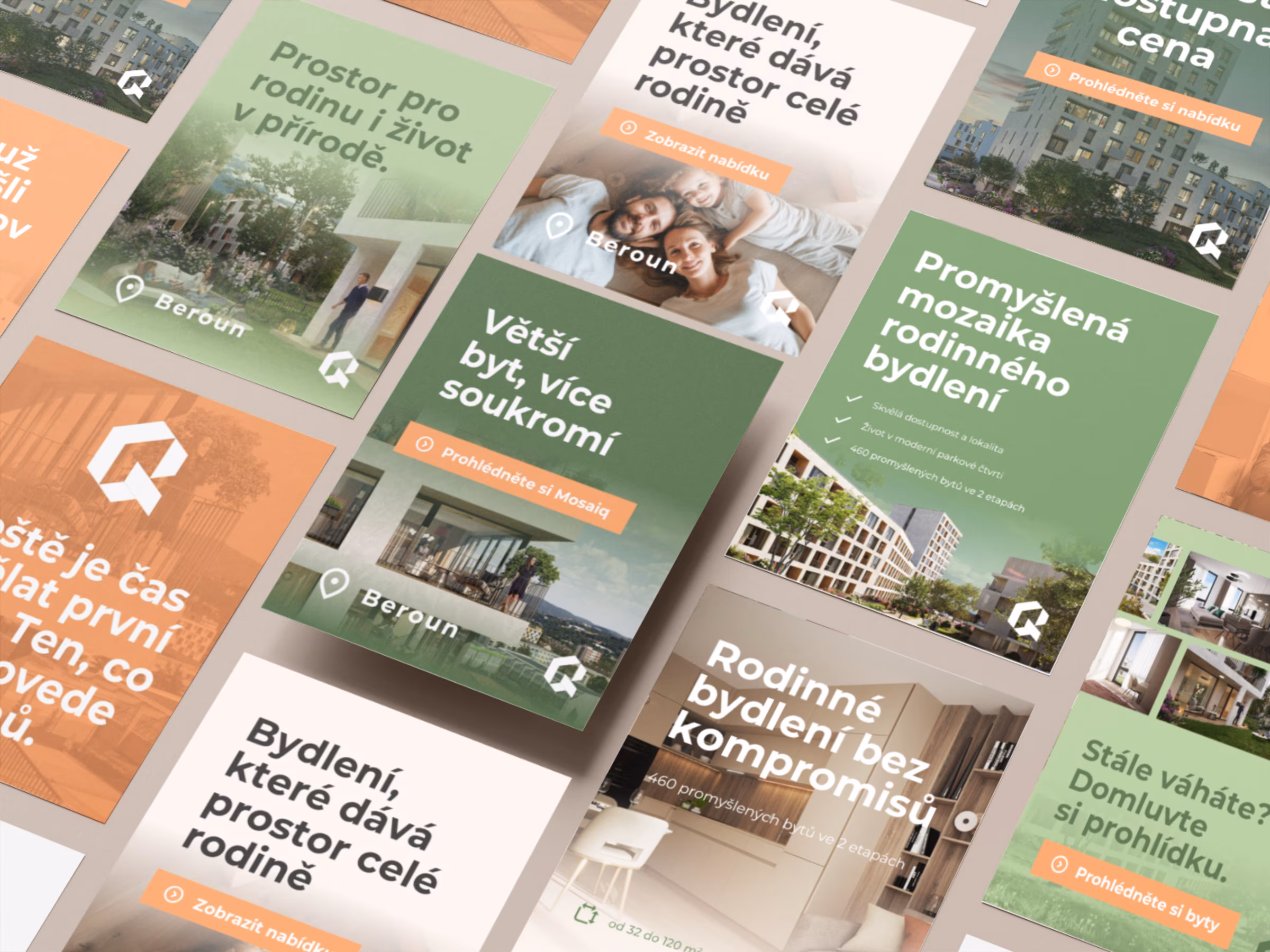 MOSAIQ — mockup vizuálního systému