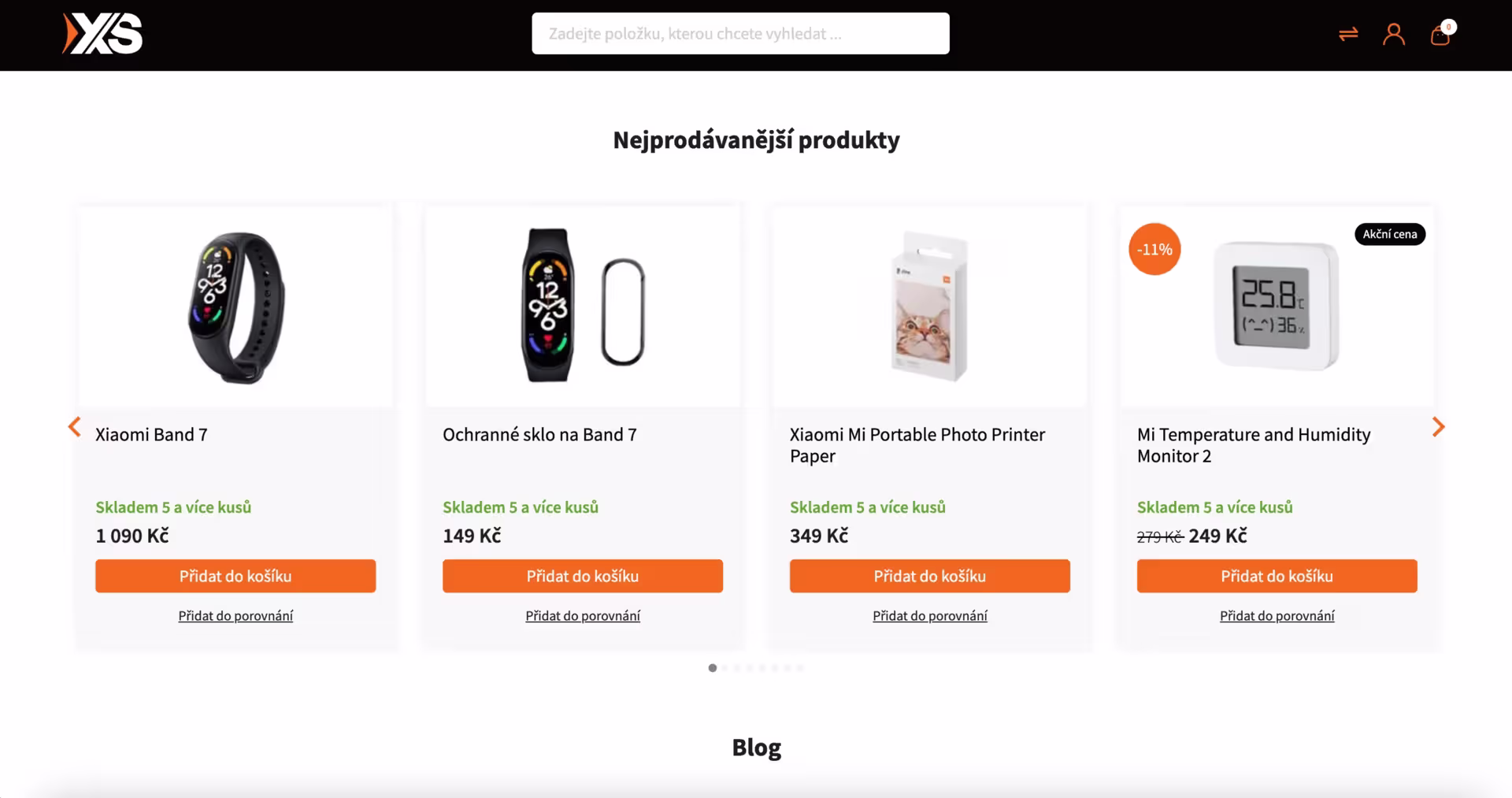 XS store — screen 4