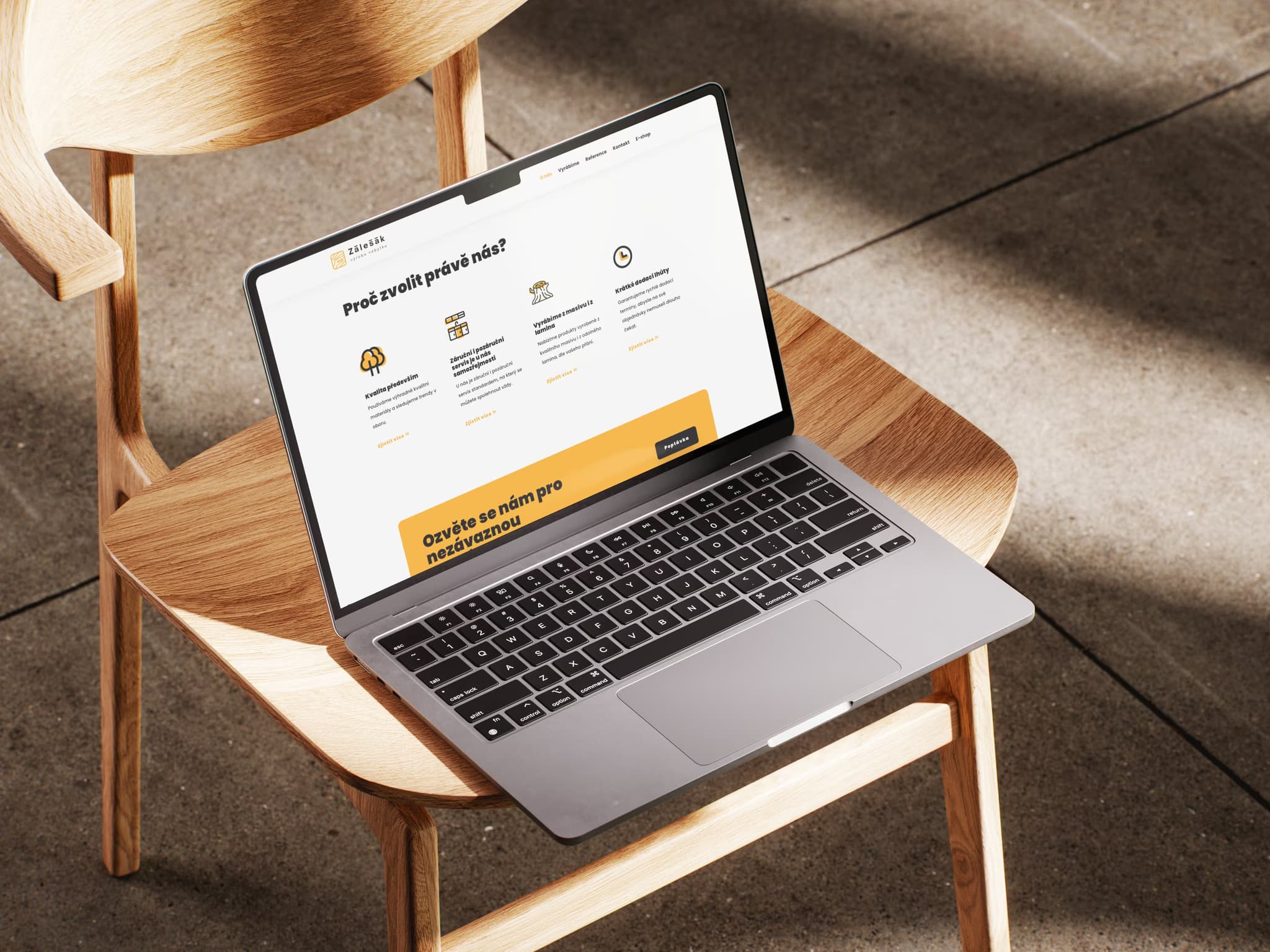 Zálešák — brand mockup