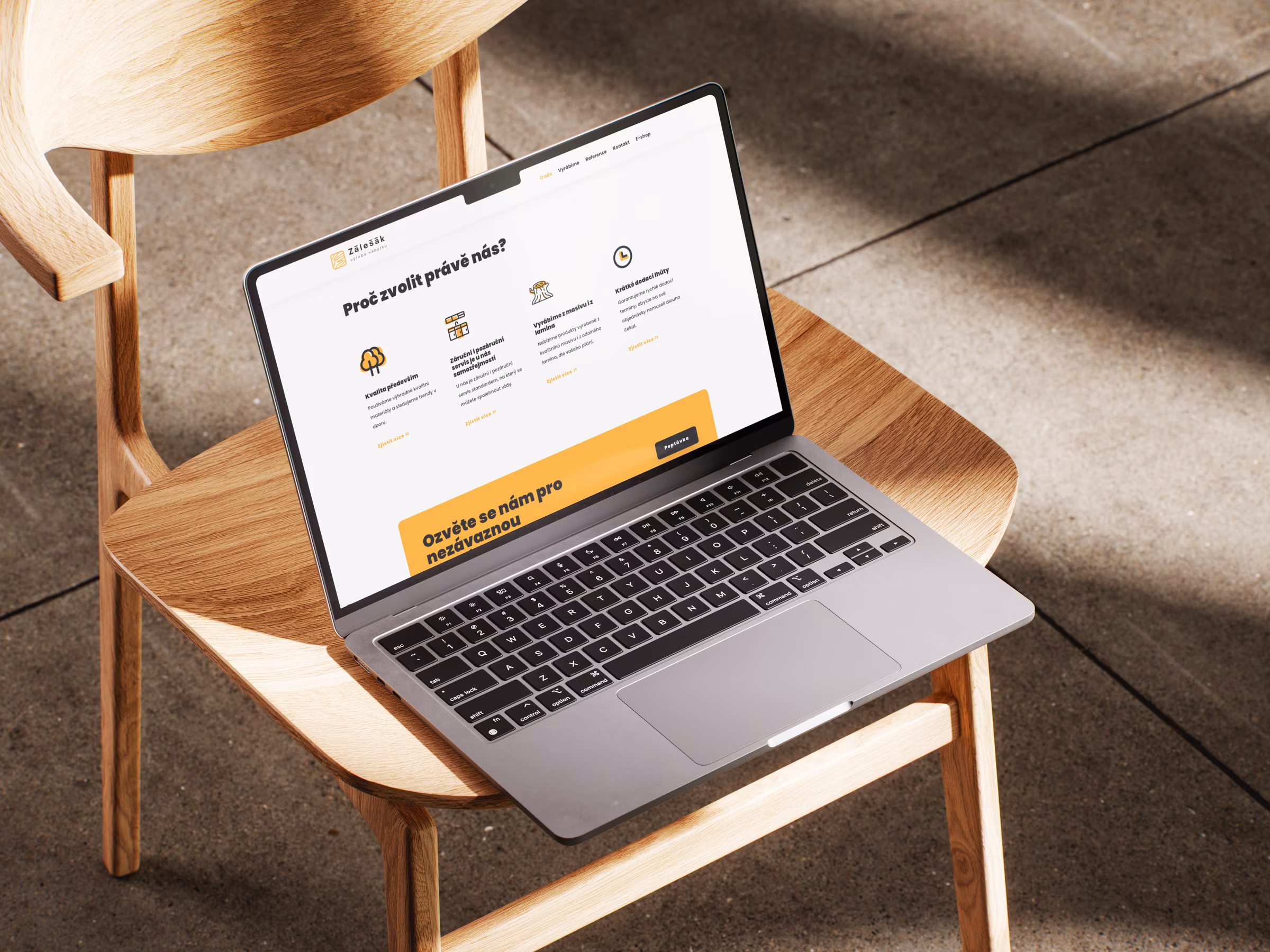 Zálešák — brand mockup